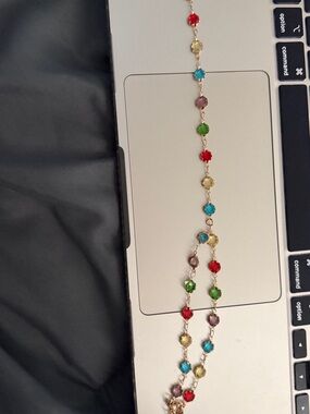 Multi-Color Gemstone Hand chain